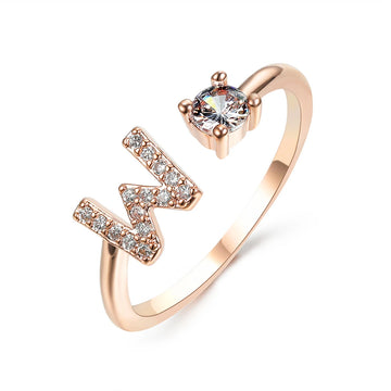 Design Adjustable Initial Letter Elegant Ring supplier gallery image 53