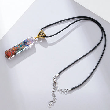 Seven Chakra Crystal Pendant Necklace, view 11
