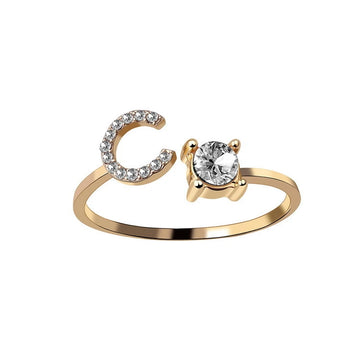 Design Adjustable Initial Letter Elegant Ring supplier gallery image 6