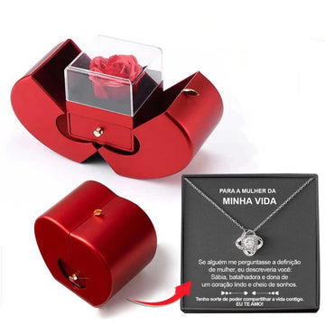 Eternal Rose Gift Box with Love Necklace, view 11