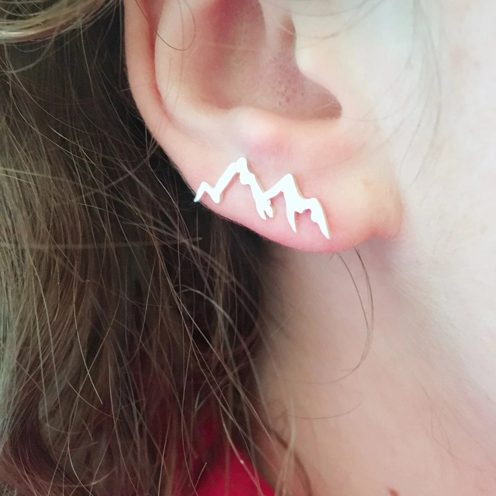 Natural Landscape Mountain Ear Climber Earrings supplier gallery image 5