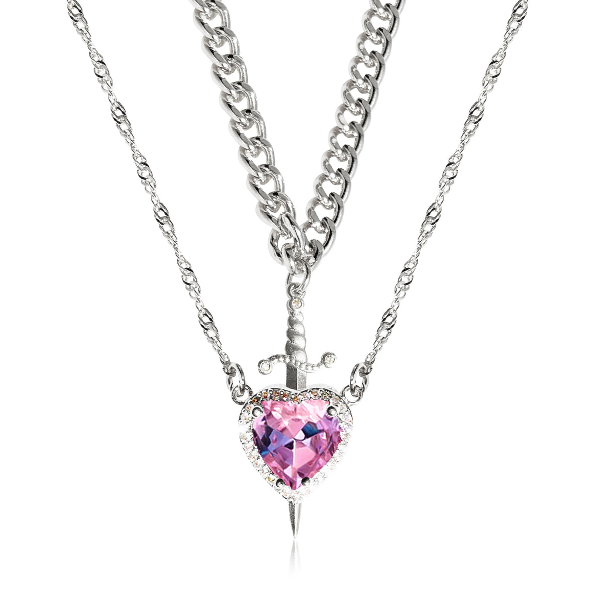 Gothic One Arrow Through Heart Necklace supplier gallery image 17
