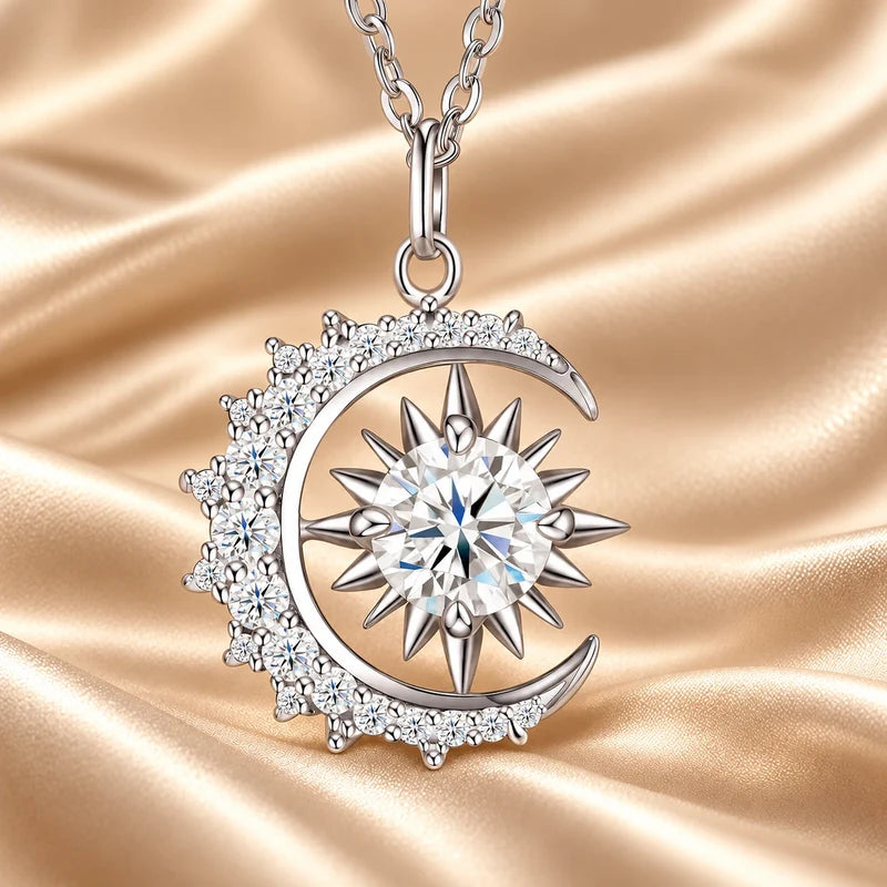 Generated concept artwork for Halo Moissanite Pendant Necklace; illustrative only, not an exact product photograph
