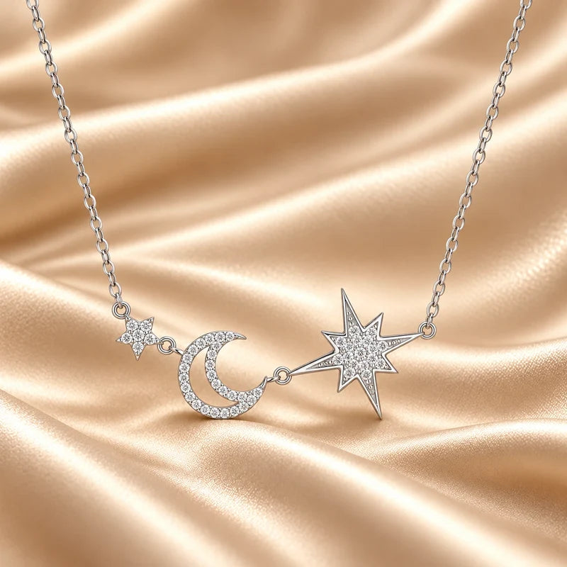 Generated concept artwork for Séraphine Moissanite Pendant Necklace; illustrative only, not an exact product photograph